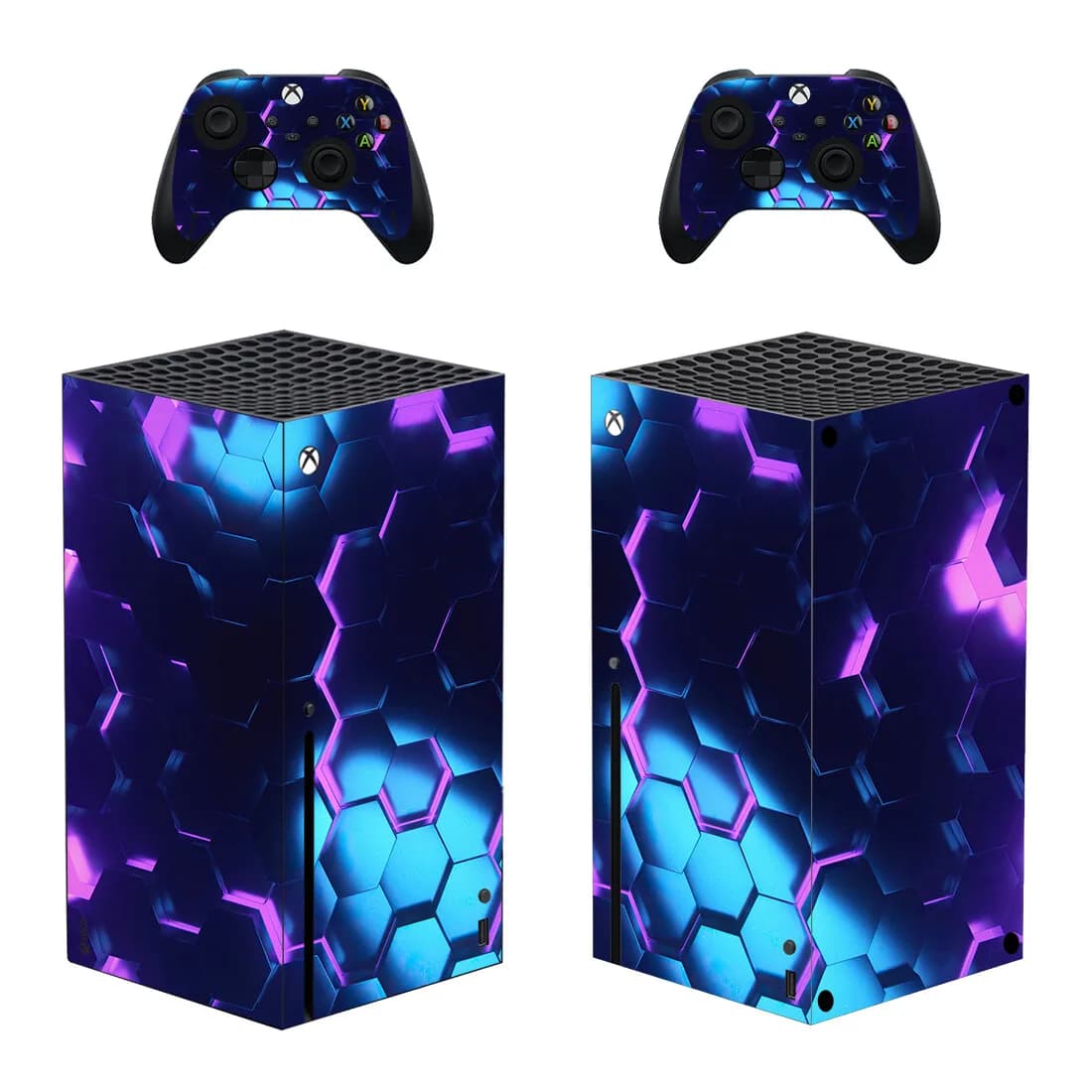 Autocollant en vinyle pour console Xbox Series X et 2 manettes, design personnalisé