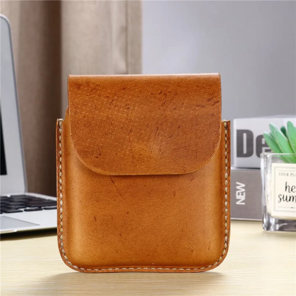 Flip 4 3 sac de taille de ceinture de téléphone portable en cuir véritable pour Samsung Galaxy Z Flip 5G étui fait à la main housse de téléphone étui de support sacs homme