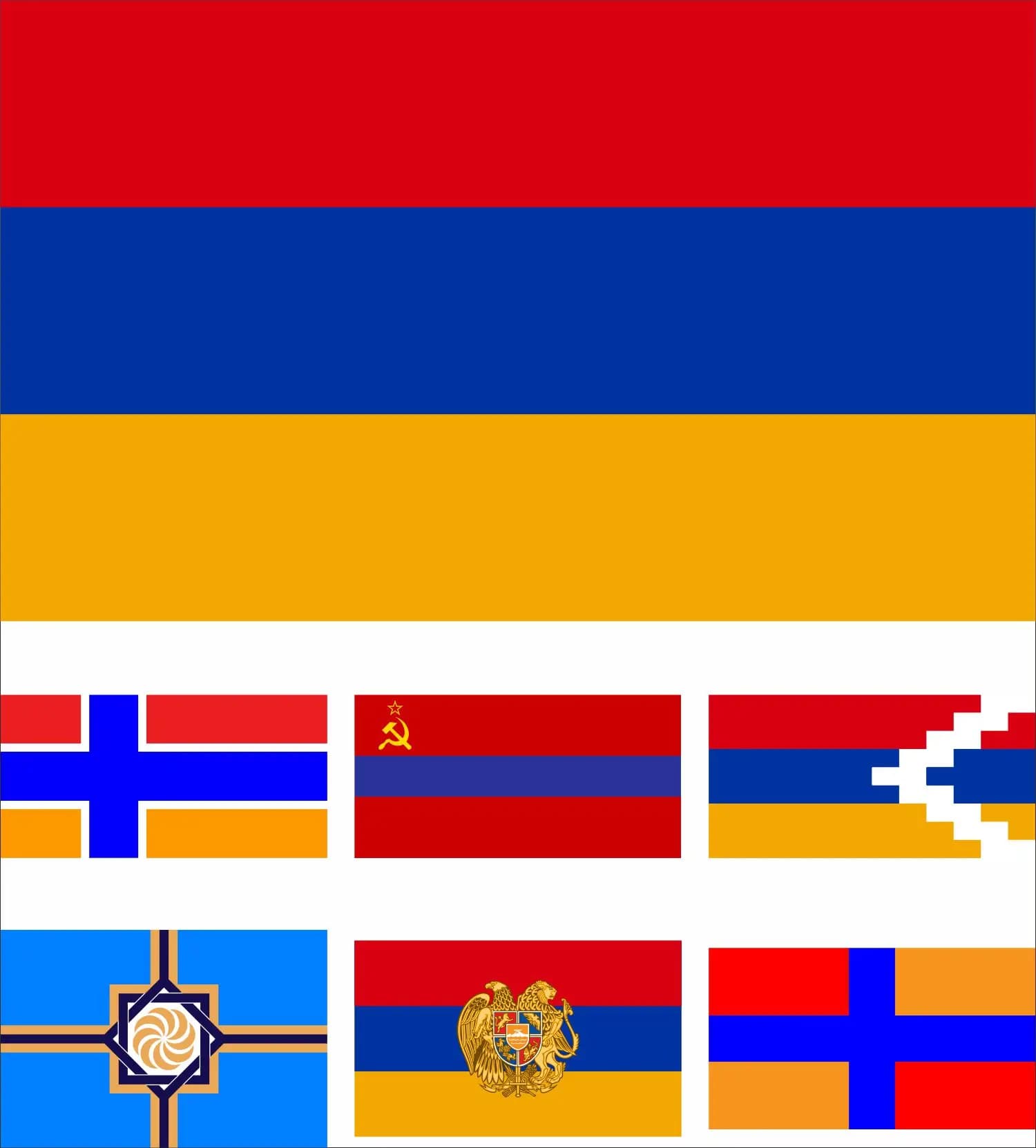 Drapeau d'Arménie 1990, choix de tailles : 21x14 cm / 2x3 pi / 3x5 pi / 45x30 cm / 30x20 cm, bannière Artsakh, Arméniens en Russie