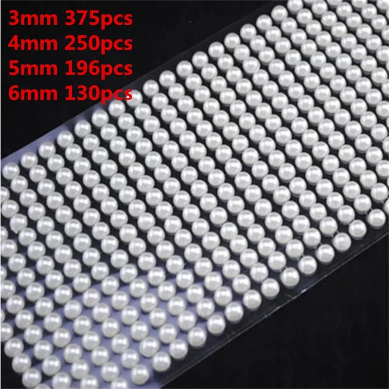 Autocollants strass Imitation perle acrylique décalcomanie auto-adhésif autocollants surface décorative 3D visage bijoux fard à paupières autocollants