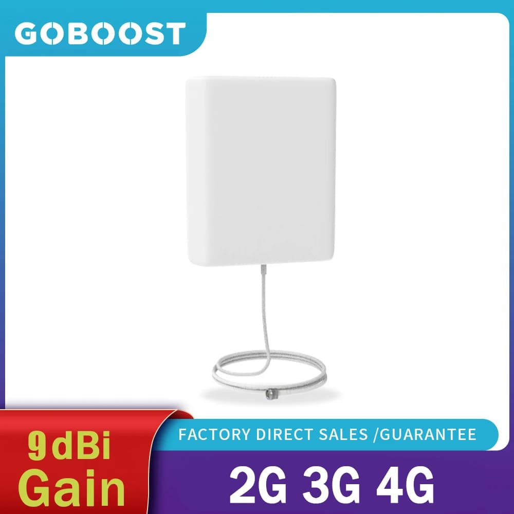 Antenne panneau intérieur avec câble de 2m 9dBi, 700-2700MHz pour amplificateur de Signal de téléphone portable 2G 3G 4G