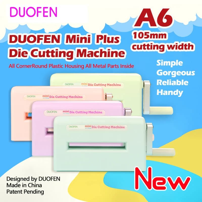 DUOFEN – machine de découpe de papier A6, 105mm, 4 pouces, pochoir, gaufrage, pour bricolage, nouveauté 2021