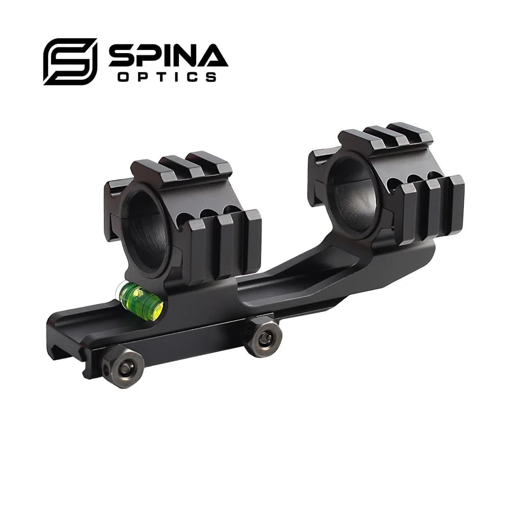 Support de portée tactique 25.4/30mm, anneaux à double Rail, support de lunette de visée robuste à trois rails avec niveau à bulle adapté aux Rails de 20mm