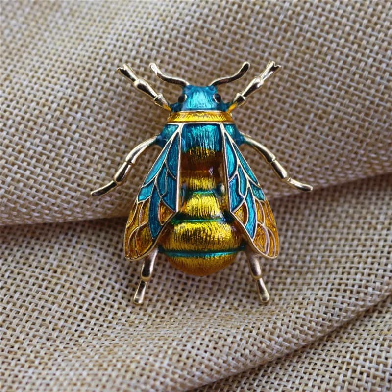 Broches bourdon en émail pour femmes, en alliage d'abeille jaune, Broche d'insecte, cadeau de vacances, épingles de Banquet