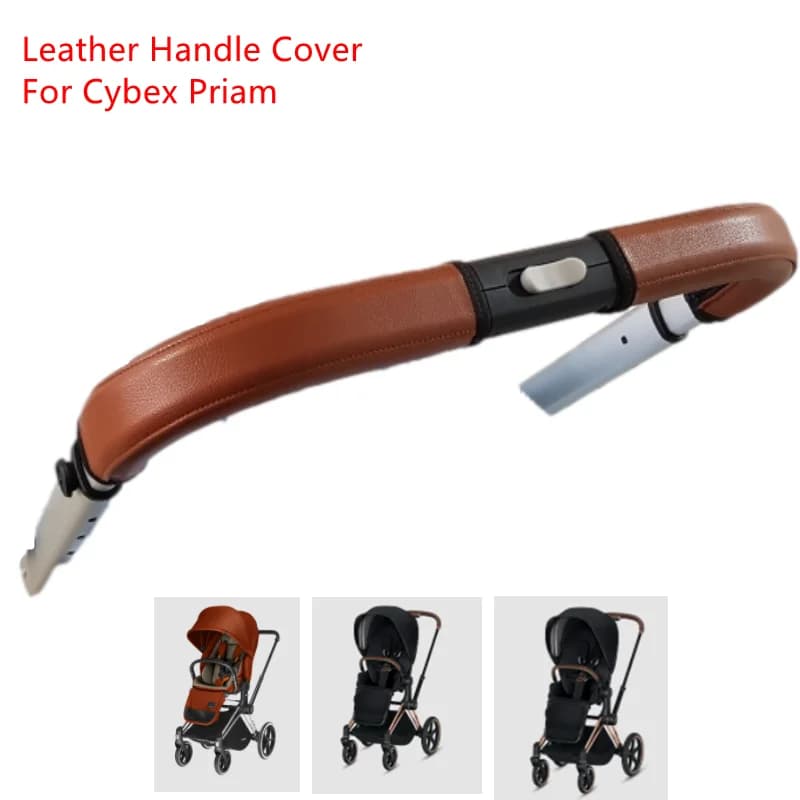 Housse en cuir Pu pour poignées de poussette Cybex Priam, étuis de protection, housse de pare-chocs pour accoudoir, accessoires de barre de landau