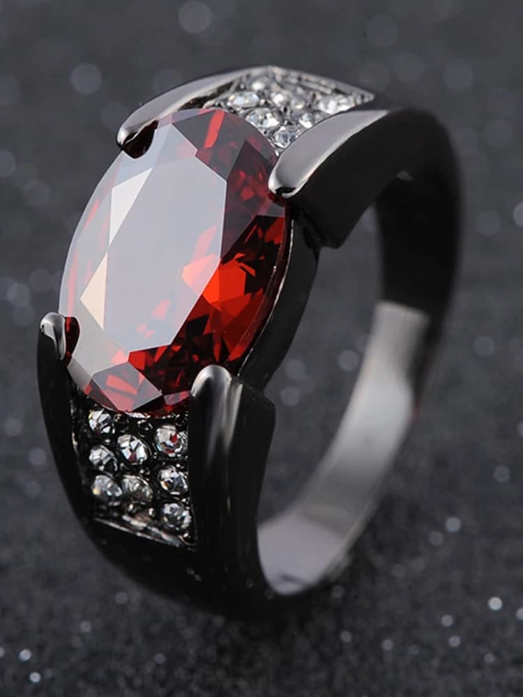 ZDADAN-Bague en argent regardé 925 pour homme et femme, bijoux en cristal rouge et violet, cadeau de fête, nouveauté