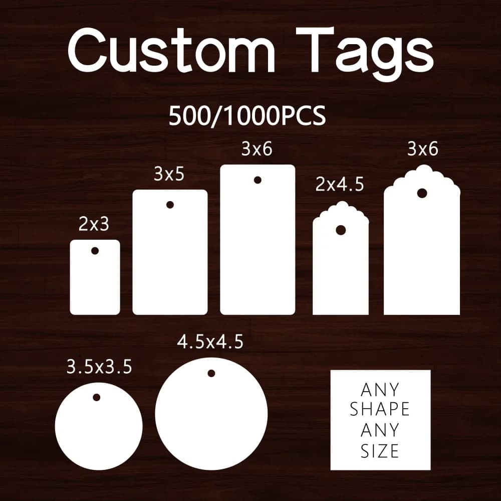 500 pièces étiquettes personnalisées étiquettes en papier vêtements marque mode affaires fait à la main marchandise Logo conception accrocher étiquette personnalisée