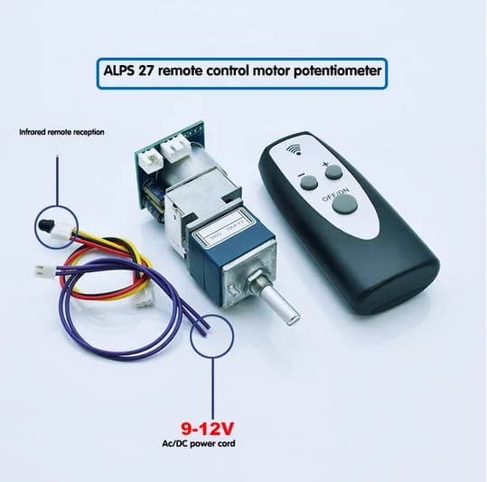 Potentiomètre de moteur ALPS27, panneau de potentiomètre de Volume avec télécommande pour préamplificateur 10K 50K 100K