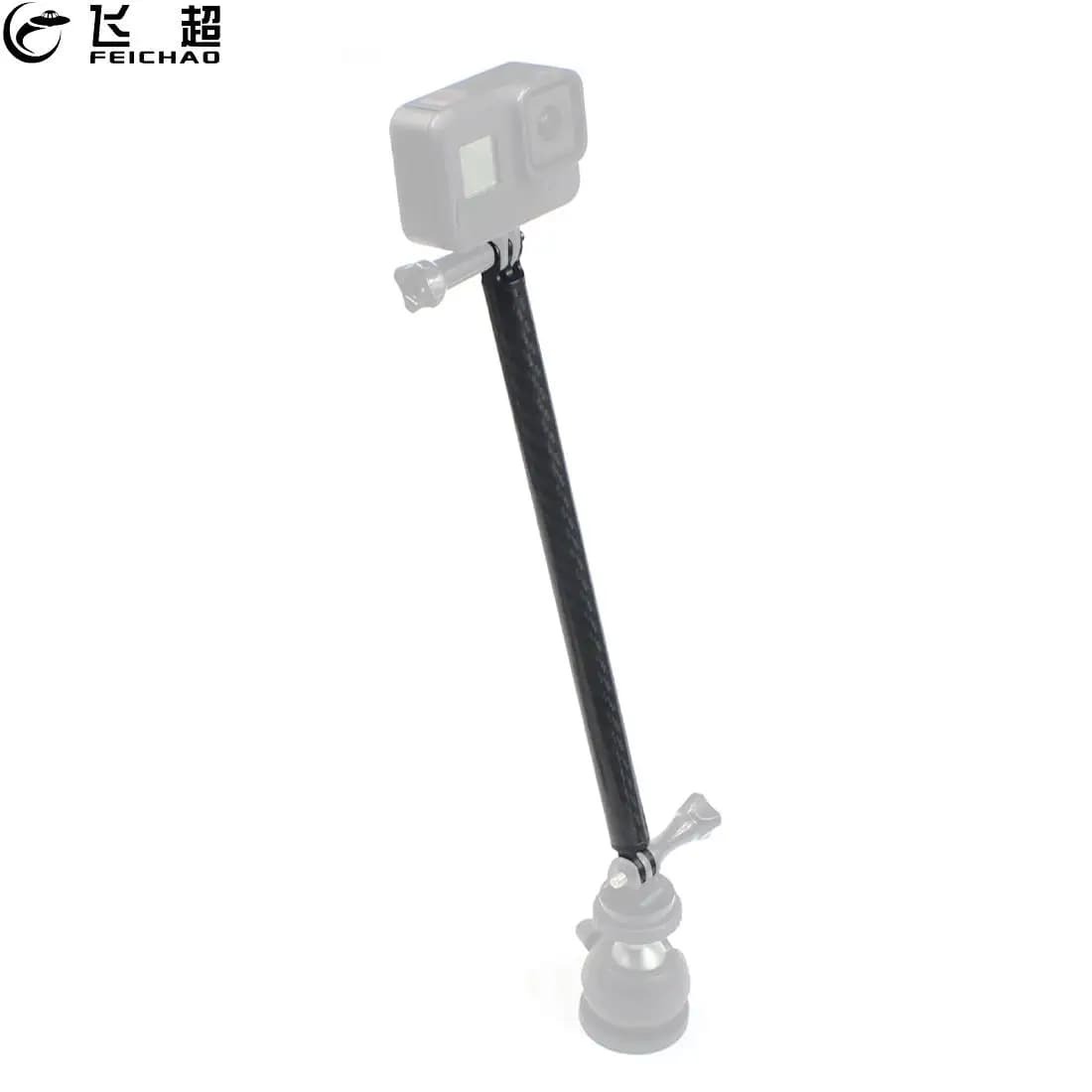 FEICHAO-Bras d'extension de casque en fibre de carbone, support de poignée, adaptateur de trépied, GoPro 9, 8, 7, 6, 5, Max, Insta360, 98mm, 165mm, 257mm, le plus récent