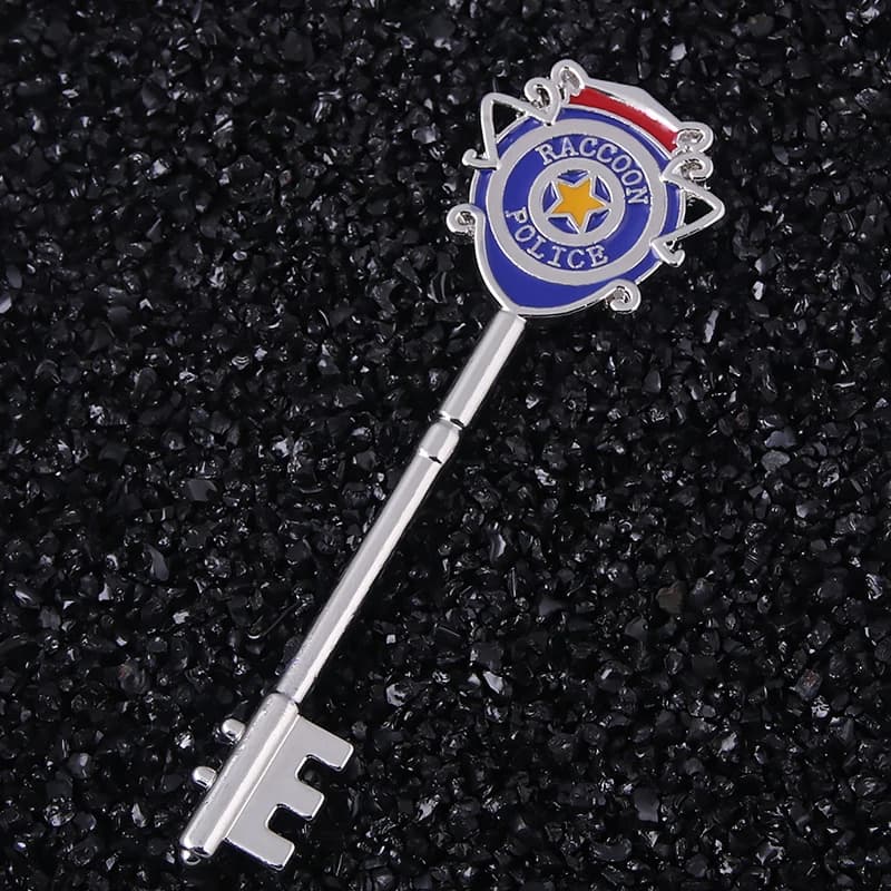 Jeu Residents Evils 3 porte-clés Badge Raccoon City Station de Police Jill Valentine S.T.A.R.S. Collection de clés avec boîte à bijoux
