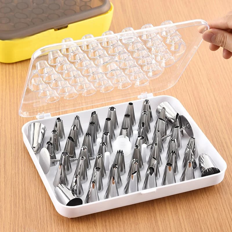 Ensemble d'outils de cuisson en acier inoxydable, ensemble de buses de décoration à 52 têtes, embouts de décoration de gâteau bricolage, poupée et biscuit, 55 pièces