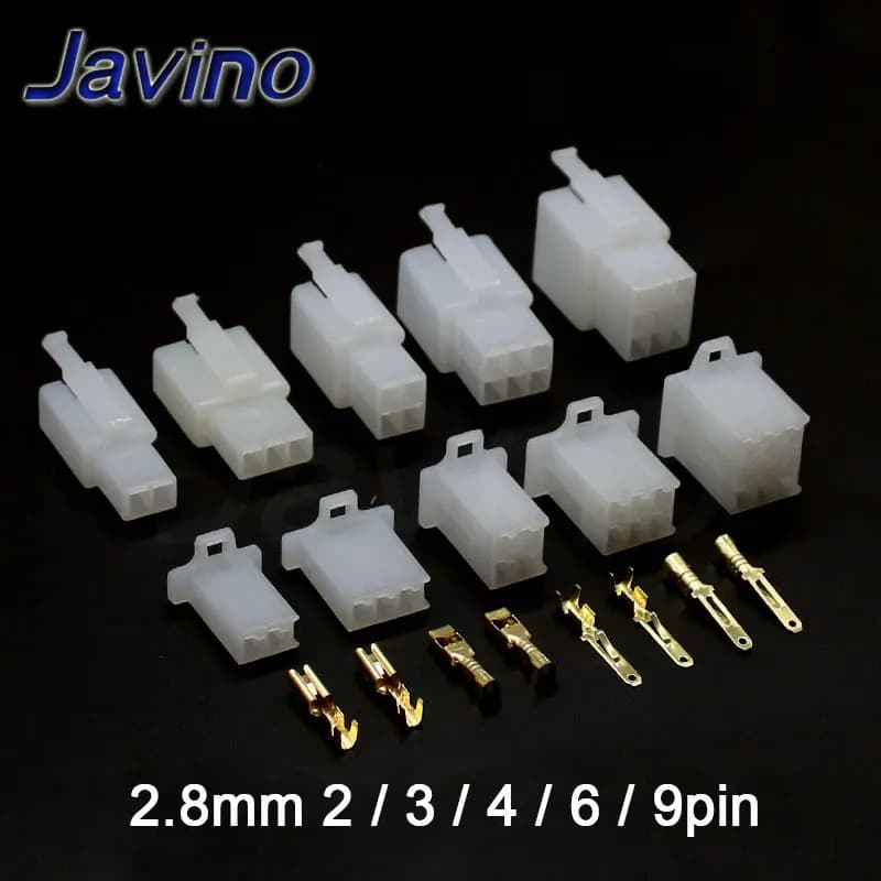 Connecteur de fil électrique automobile, 2.8mm, 2 broches, 3 broches, 4 broches, 6/9 broches, mâle, femelle, câble, borne, kits de prise, moto, vélo électrique, voiture, 10 ensembles