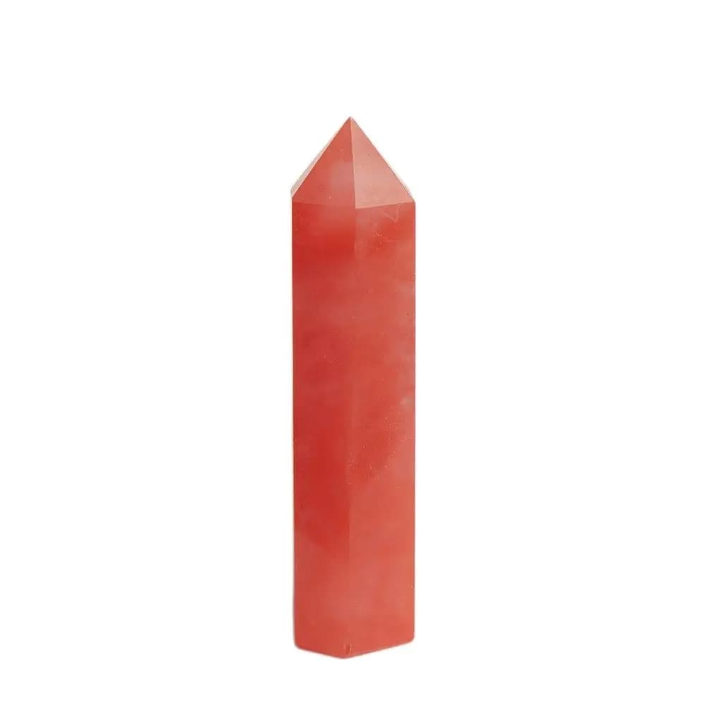Pointe de cristal naturel Quartz arc-en-ciel 7-8cm, colonne de cristal, Quartz Rose, roche minérale, spécimen de décoration de maison, pierre de guérison Reiki
