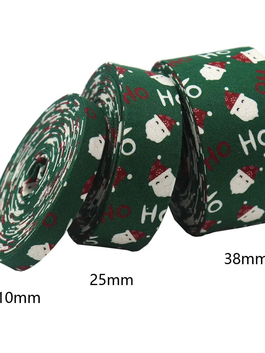 Rubans de noël Double face en tissu, 5 Yards, M-21623-854 38MM, bricolage, pince à cheveux, accessoires pour vêtements et décorations de couture