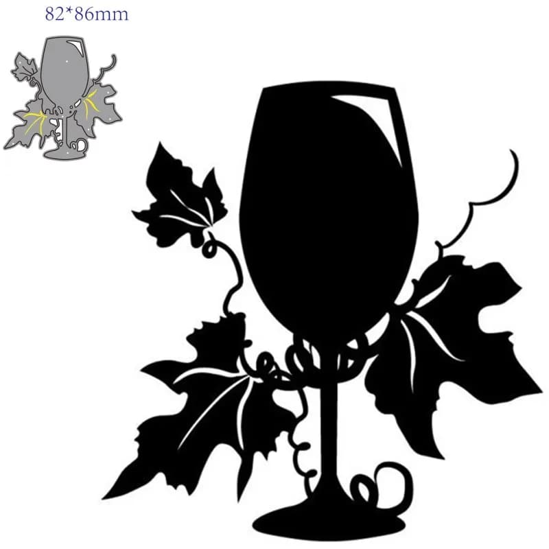 Matrices de découpe en métal, moule découpé, décoration de verre à vin, scrapbooking papier artisanat couteau moule lame poinçon pochoirs