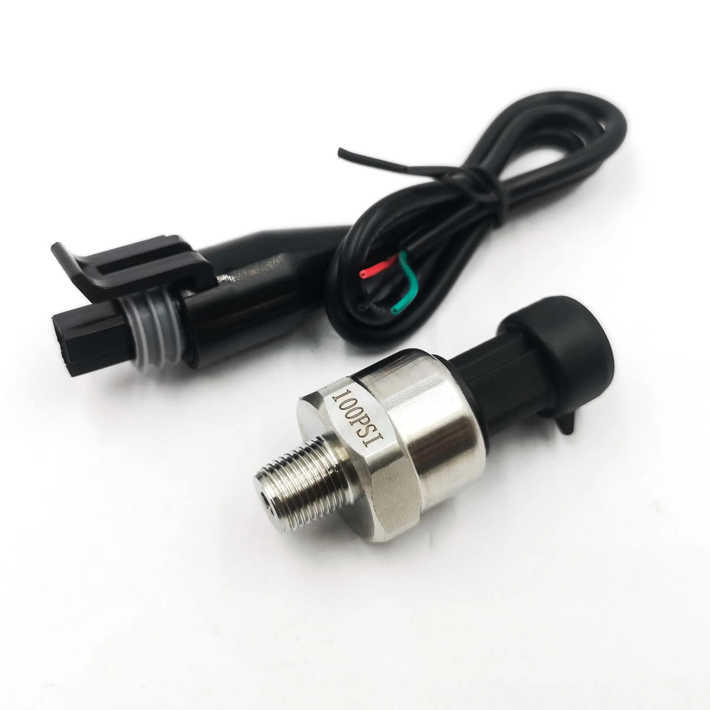 Capteur de pression, transducteur, transmetteur pour eau, huile, carburant, gaz, air, 1/8NPT, DC 5V, capteur en céramique, acier inoxydable, 5-300 psi en option