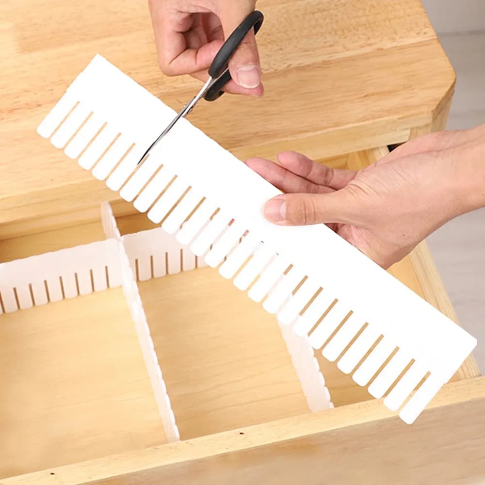 Séparateur de tiroir réglable, 5 pièces, étagères de rangement, bricolage, planche de séparation combinée gratuite pour la maison, chaussettes de maquillage, organisateur de sous-vêtements