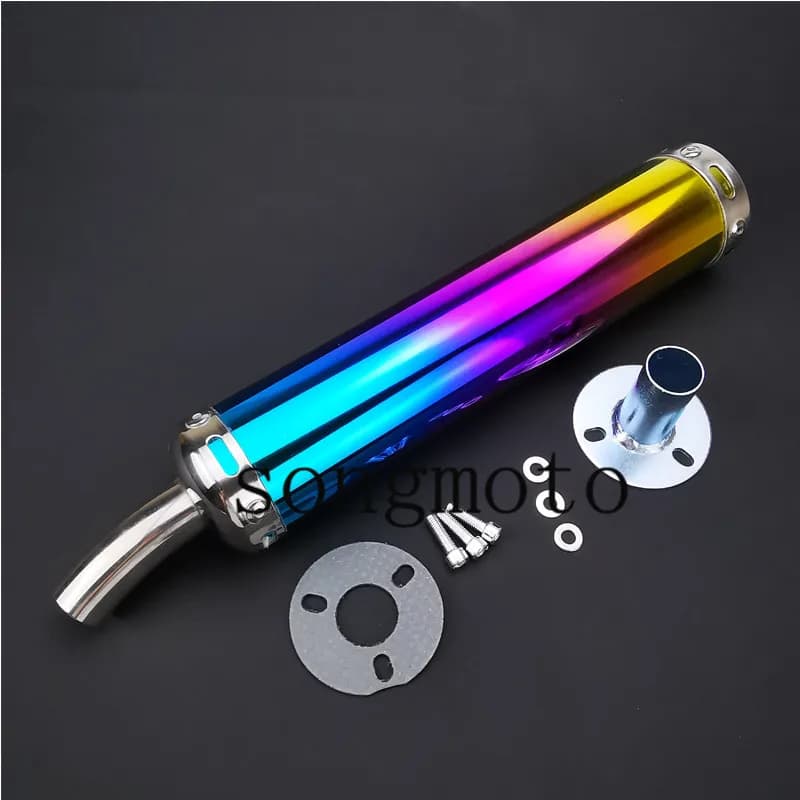 Silencieux universel en métal multicolore pour moto, silencieux d'accès, 2 temps, 60x280mm
