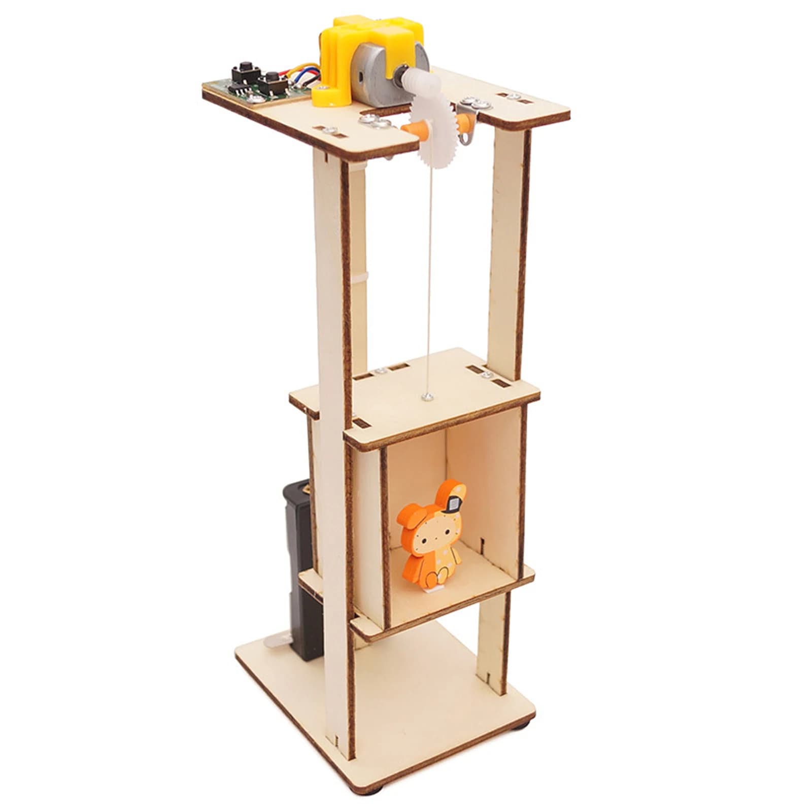 Puzzles d'ascenseur électrique télécommandé en bois à monter soi-même, jouets scientifiques, kits d'expérimentation, éducation STEM, projet scolaire