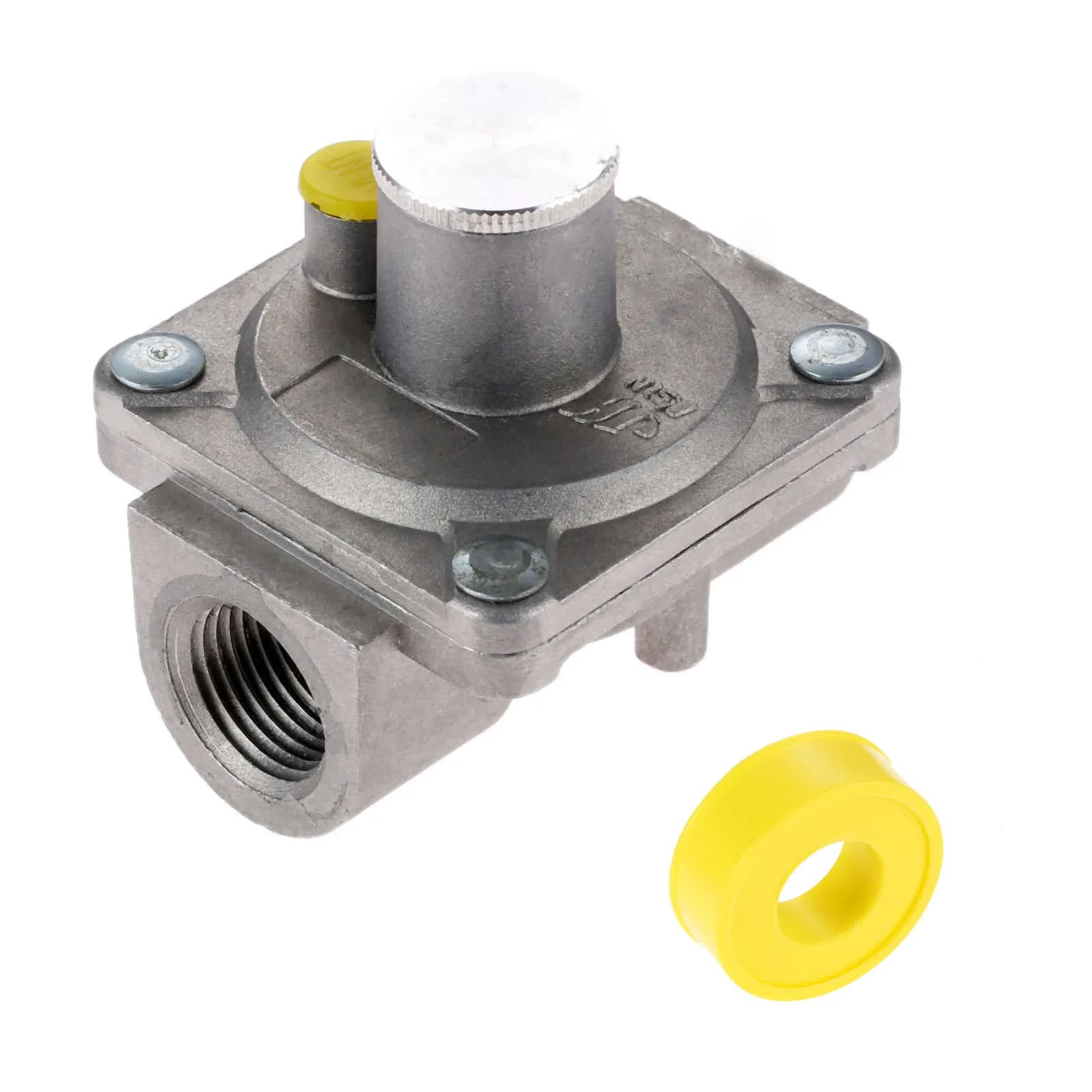 1 ensemble régulateur de basse pression de gaz naturel, 1/2 "NPT, 5", plage de colonne d'eau, régulateurs BTU élevés avec 1 pièce, tuyau de gaz, bande filetée