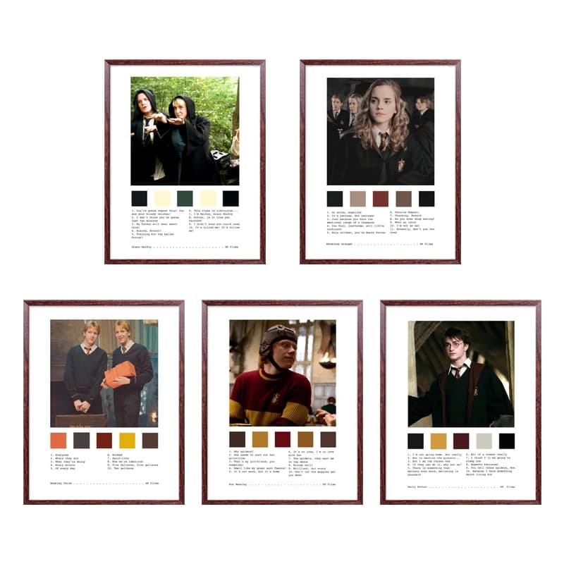Affiches en toile Harmione Drprogressif, Malfoy 147.Weasley, film magique classique, citations emblématiques, peinture, art mural, décoration de la maison et de la chambre