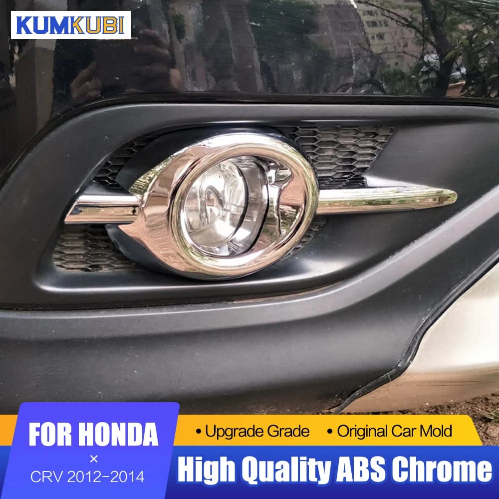 KUMIKUBI pour Honda CRV CR-V 2012 2013 2014 Haute Qualité ABS Chrome Avant Antibrouillard Couverture Tête Antibrouillard Garnitures Car Styling 2Pcs