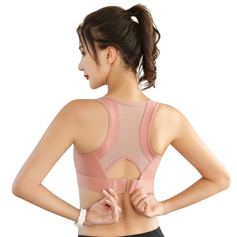 Soutien-gorge de Fitness pour femme, Push Up, sans fil, boucle réglable, maille, Nylon, Yoga, entraînement, Jogging, sous-vêtements de Sport, soutien-gorge de gymnastique, grande taille XXL