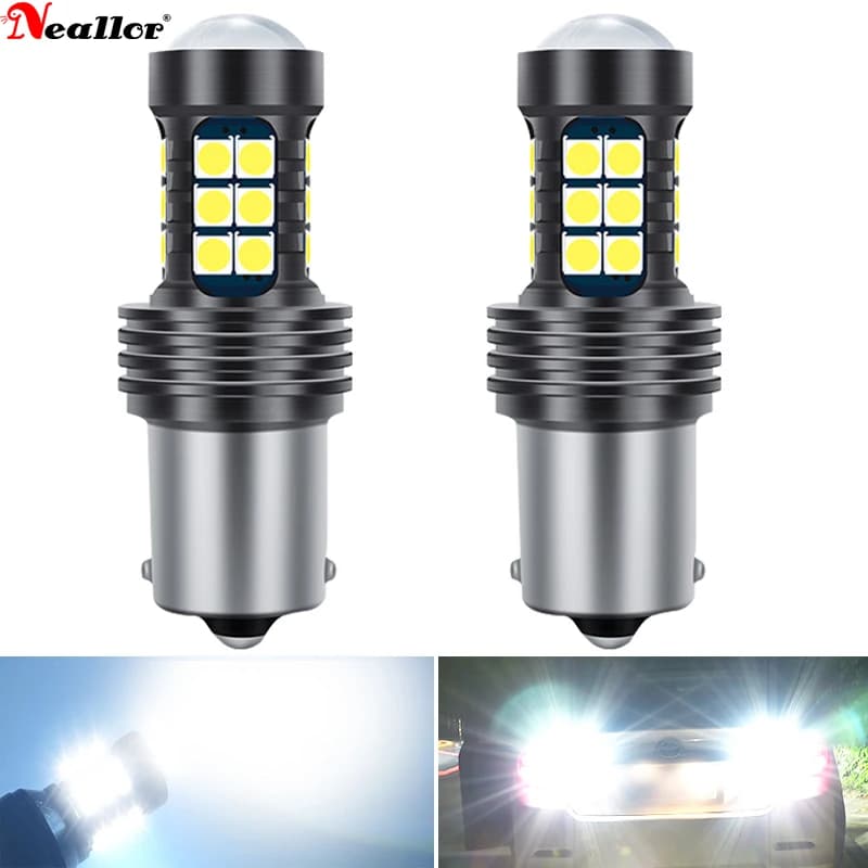 2 pièces Canbus P21W BA15S LED feux de jour DRL pour Skoda Superb Octavia 2 MK2 A5 VW Passat B7 T5 T5.1 T6 SEAT LEON 3 MK3