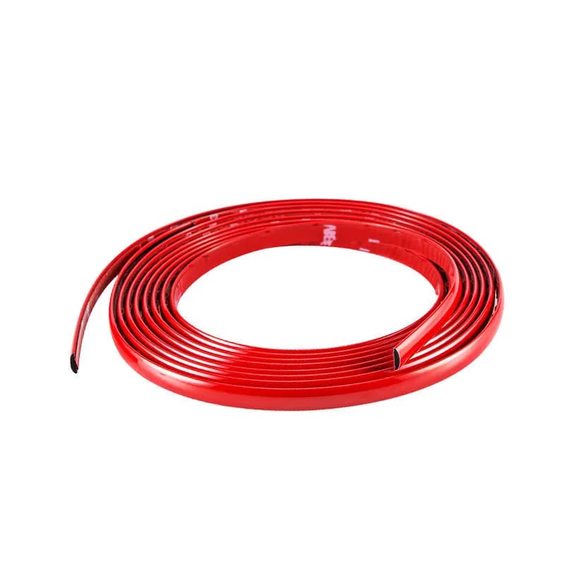 Bande décorative rouge auto-adhésive pour pare-chocs de voiture, 3M /5M, matériau PVC épais pour éviter les rayures du corps, accessoire de décoration de voiture