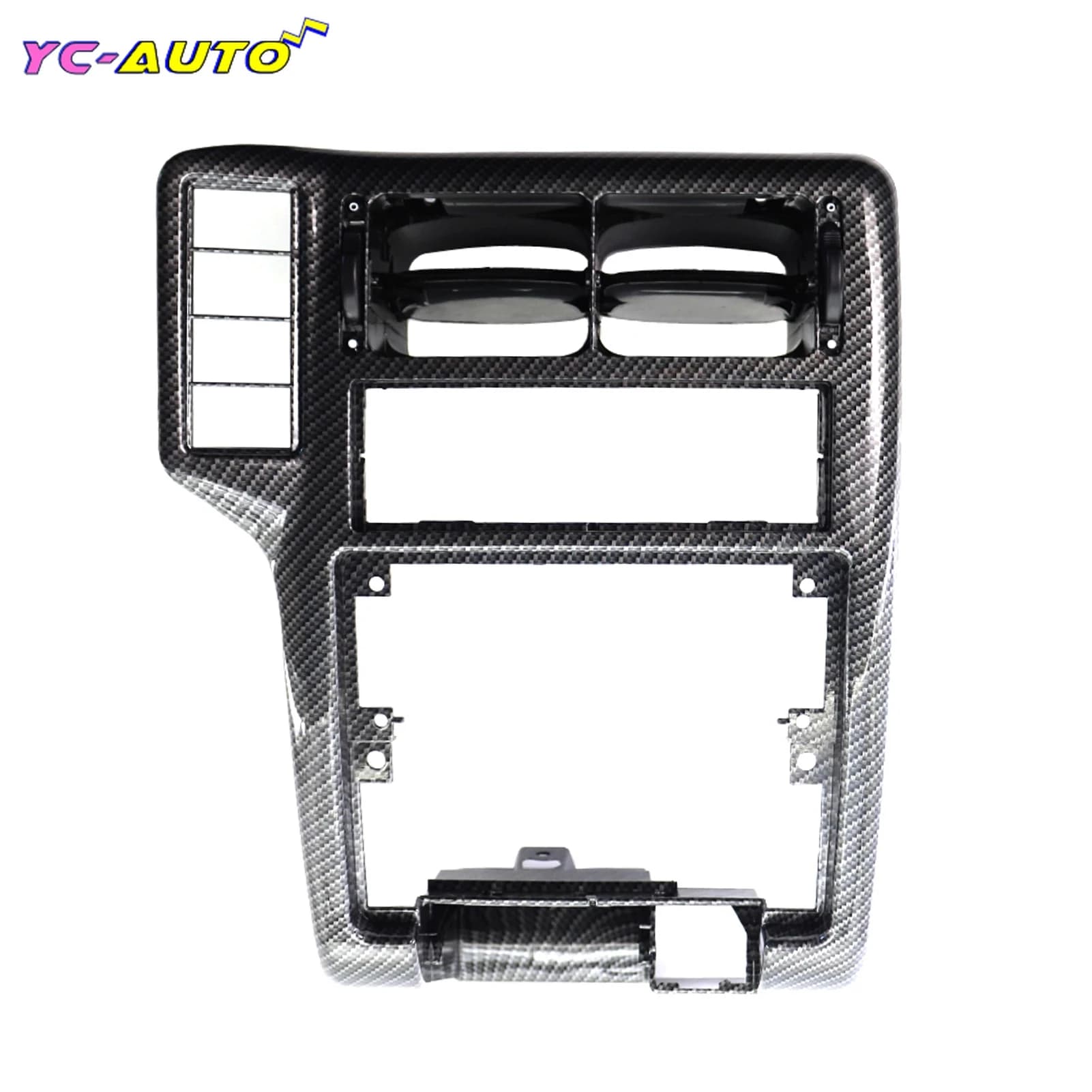 Grille de ventilation de remplacement pour console centrale de voiture, en Fiber de carbone 6N 1858069 Un 6N 1858071 A pour VW Polo 6N 94-97 /Caddy 98-202/Vento 95-99