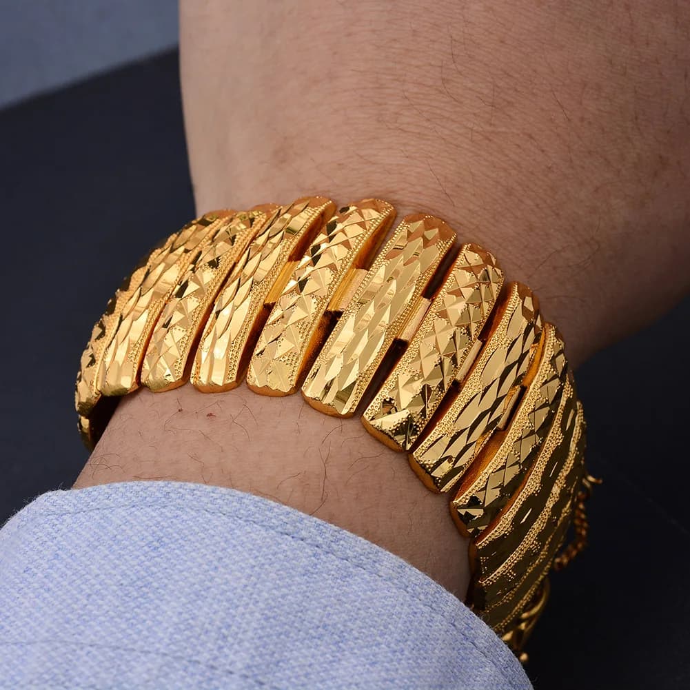 Chaîne de main pour couples, bijoux en gros, bracelet à maillons couleur or pour hommes et femmes, Pulseira Masculina