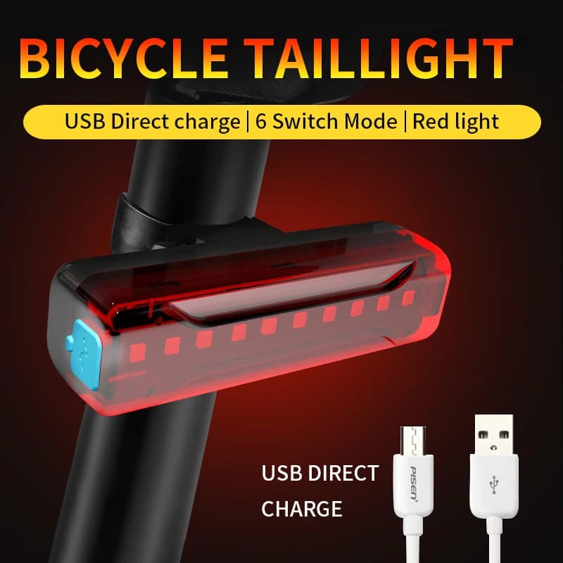 NATFIRE feu arrière de vélo 5 Modes d'éclairage feu arrière LED rechargeable par USB pour casque de cyclisme avertissement de sécurité feu arrière de montagne LED