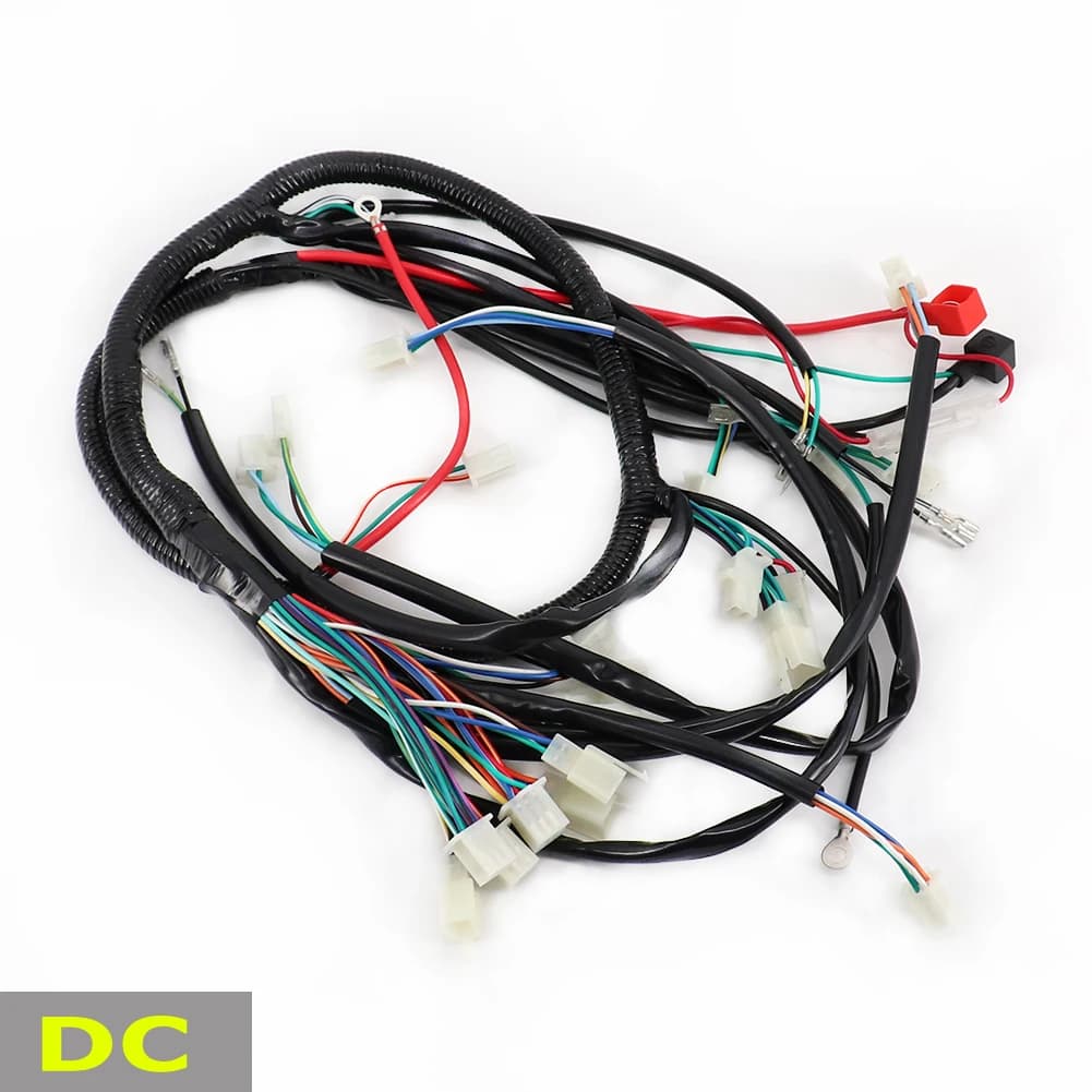 Ensemble complet de câbles de câblage électrique, ligne de fil pour moto, Scooter, Quad, voiture, composant électrique pour Londing