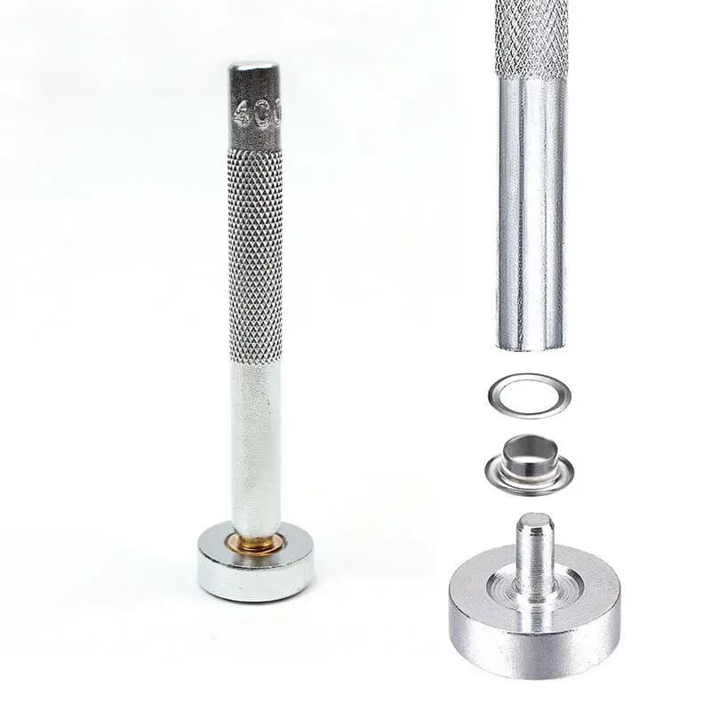 Kit d'outils de réglage d'oeillets pour l'artisanat du cuir, poinçon de matrice, œillet de bannière de vêtements, 3.5mm, 4mm, 4.5mm, 5mm, 6mm, 8mm, 10mm, 12mm, 1 jeu