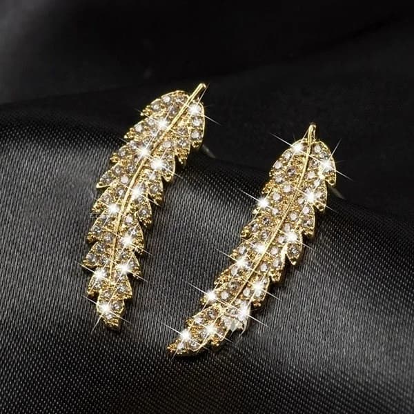 Boucles d'oreilles en diamant blanc pour femme, bijoux en or 14 carats, argent 925, pierres précieuses de mariage, boucles d'oreilles pendantes