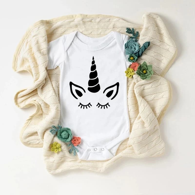 Body en coton pour bébé, vêtements à manches courtes, imprimé de dessin animé drôle, tenues d'été pour nouveau-né, filles et garçons
