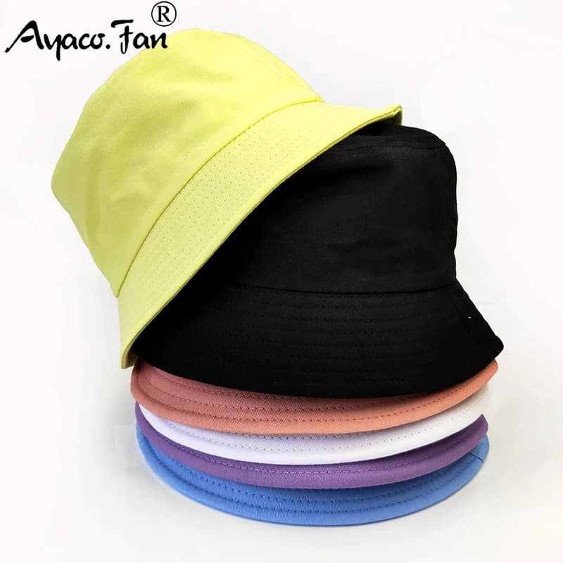 Chapeaux seau en coton pour enfants, chapeau Panama de protection solaire d'été pour filles et garçons, bonnet de soleil de couleur Pure, chapeau de pêcheur en plein air, casquette de plage
