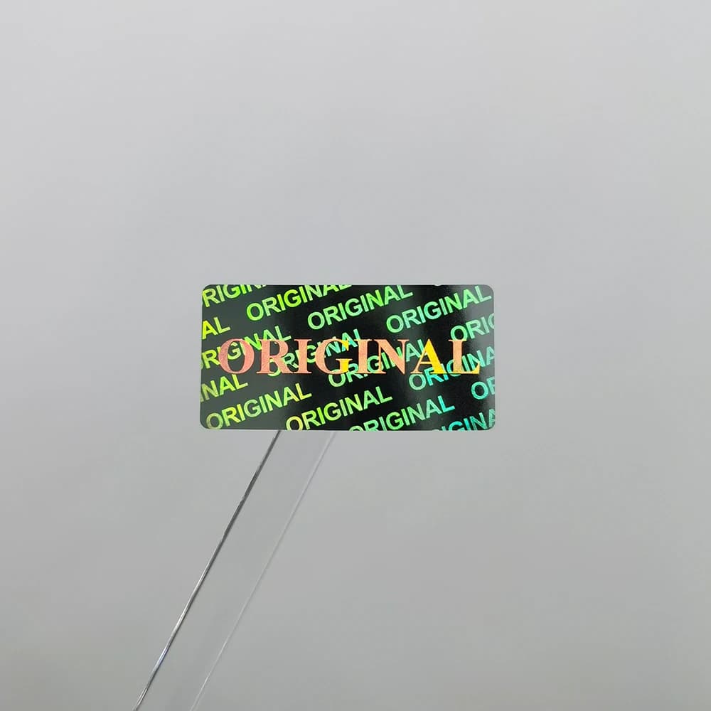 Autocollant holographique original Tamper-Verde, sceau de sécurité, garantie une fois, étiquette de bancs laser, logo personnalisé, 30x15mm, 1000 pièces