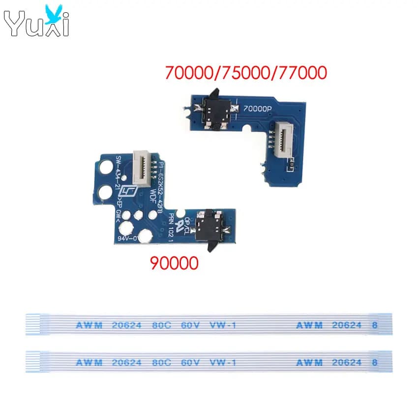 Carte de commutation marche/arrêt/réinitialisation YuXi avec câble ruban flexible pour PS2 SCPH 70000 75000 77000 79000 90000