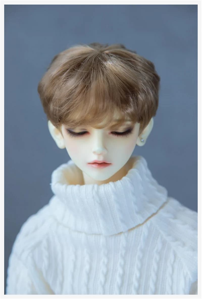 Perruque de poupée BJD/SD, jouets 1/3 1/4 1/6 1/8, beau blanc noir rouge pour garçons, cheveux courts en soie de lait douce, accessoires cadeaux multicolores