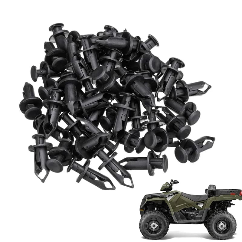 100 pièces 8mm Clip de garde-boue corps Rivet trou de fixation punaise Clip en plastique ABS pour Polaris Sportsman Rangers RZR 550 850 XP ATV UT