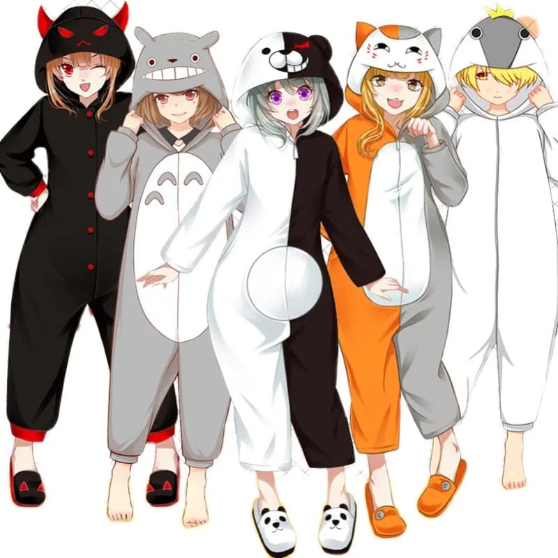 Natsume Yuujinchou Madara Cosplay Costumes, Anime Cartoon Anime, Unisexe, Femmes, Bol, Coton, Pyjama, Peignoir, Combinaisons, Robe de couple trempée