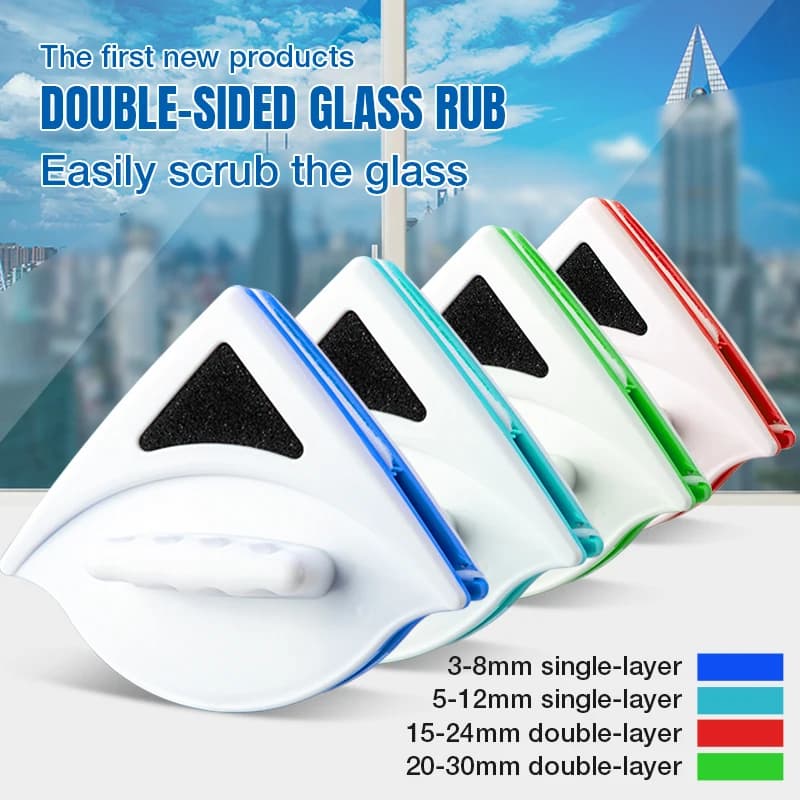 Nettoyeur de vitres magnétique double face, brosse de nettoyage de vitres, outil de nettoyage de livres ménagers