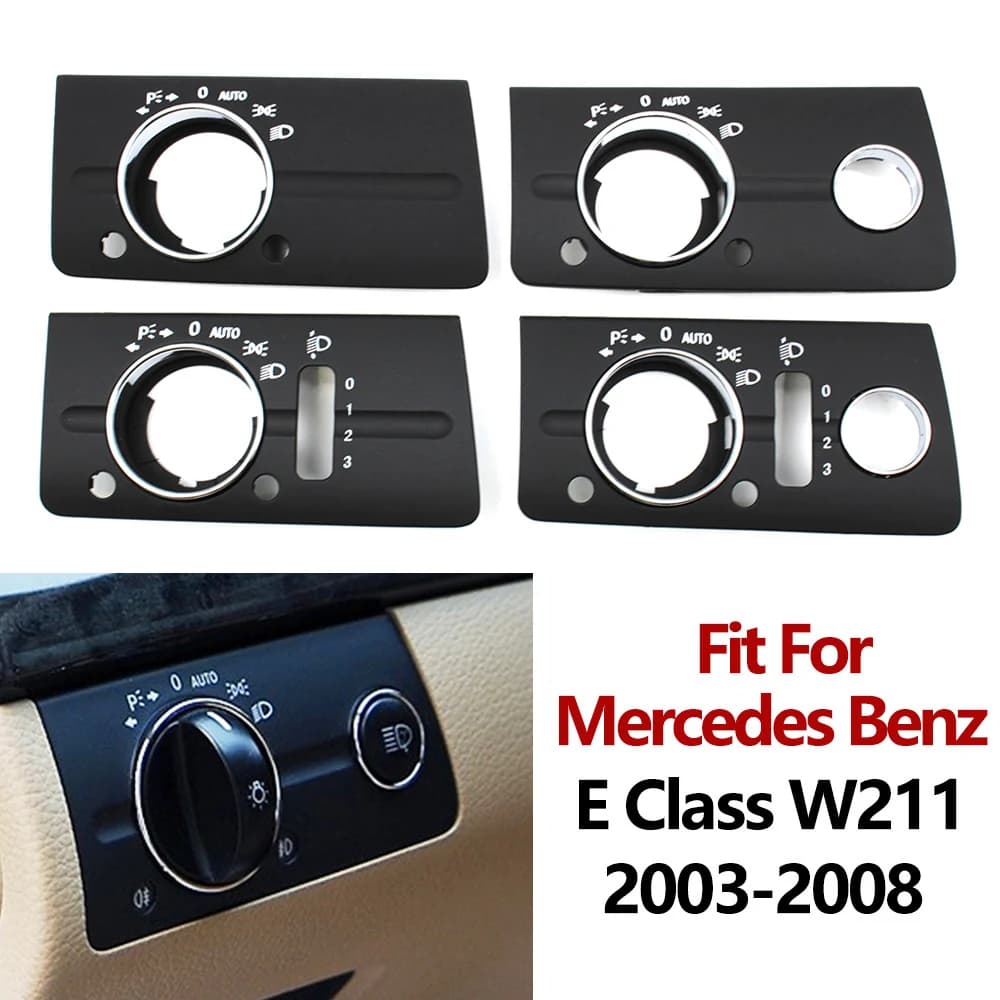 Panneau de couverture de commutateur de lumière de sauna de carte Prada de voiture LHD, garniture de panneau pour Mercedes Benz W211, classe E, 320, 350, 550, 2003-2008