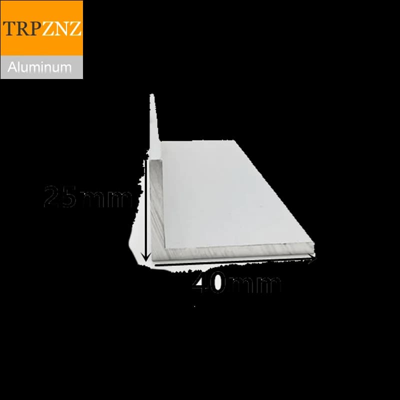 Profilé triangulaire en aluminium, 25x40mm d'épaisseur 3mm, aluminium 6063 à Angle droit, en forme de L, matériaux de décoration