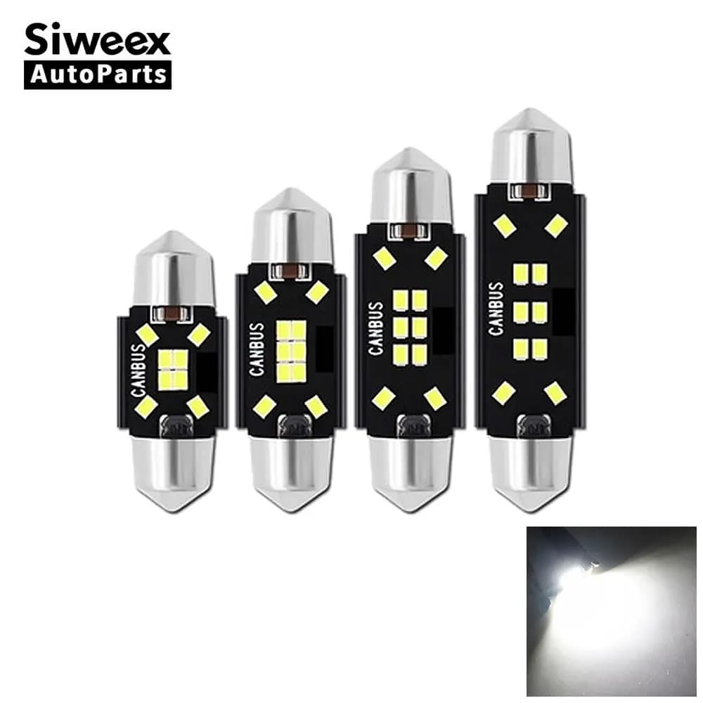 Ampoules LED Blanches 12V DC pour Planner Plate Lights, Canbus Brave Free Door, Festoon Lamp, 10, 8, 2016, SMD, 31mm, 36mm, 39mm, 41mm, 1 Pc