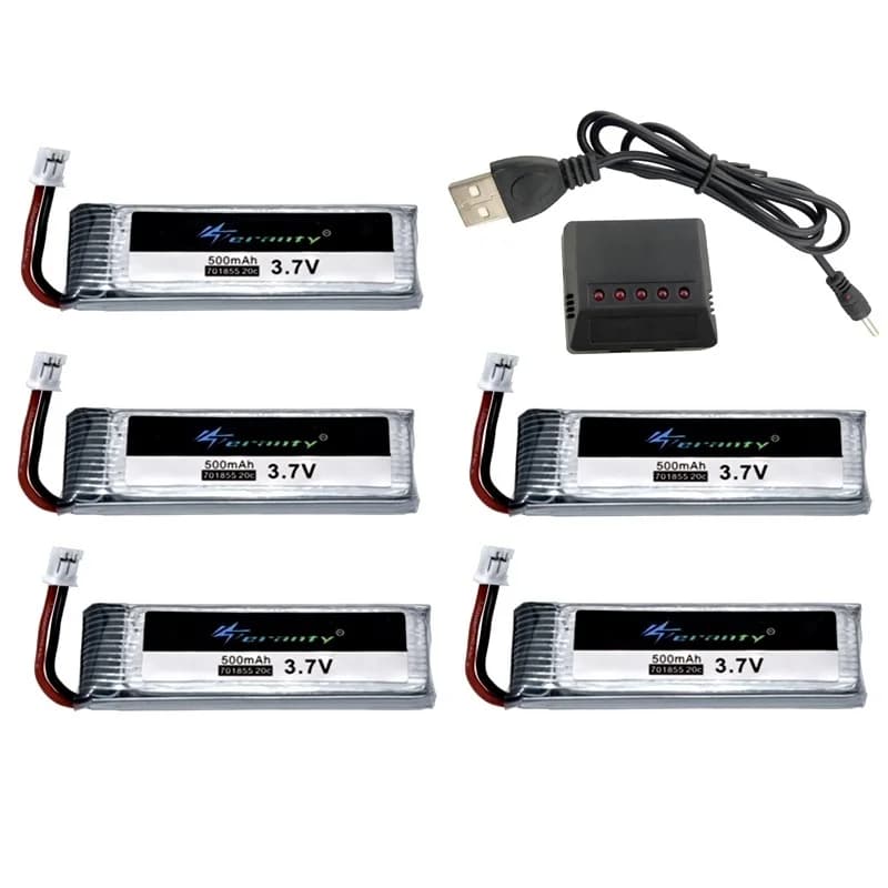 Batterie au lithium aste d'origine pour hélicoptère RC, pièce de rechange pour importateur 1S, prise PH2.0, 3.7V, 4.2V, 500mAh, 701855