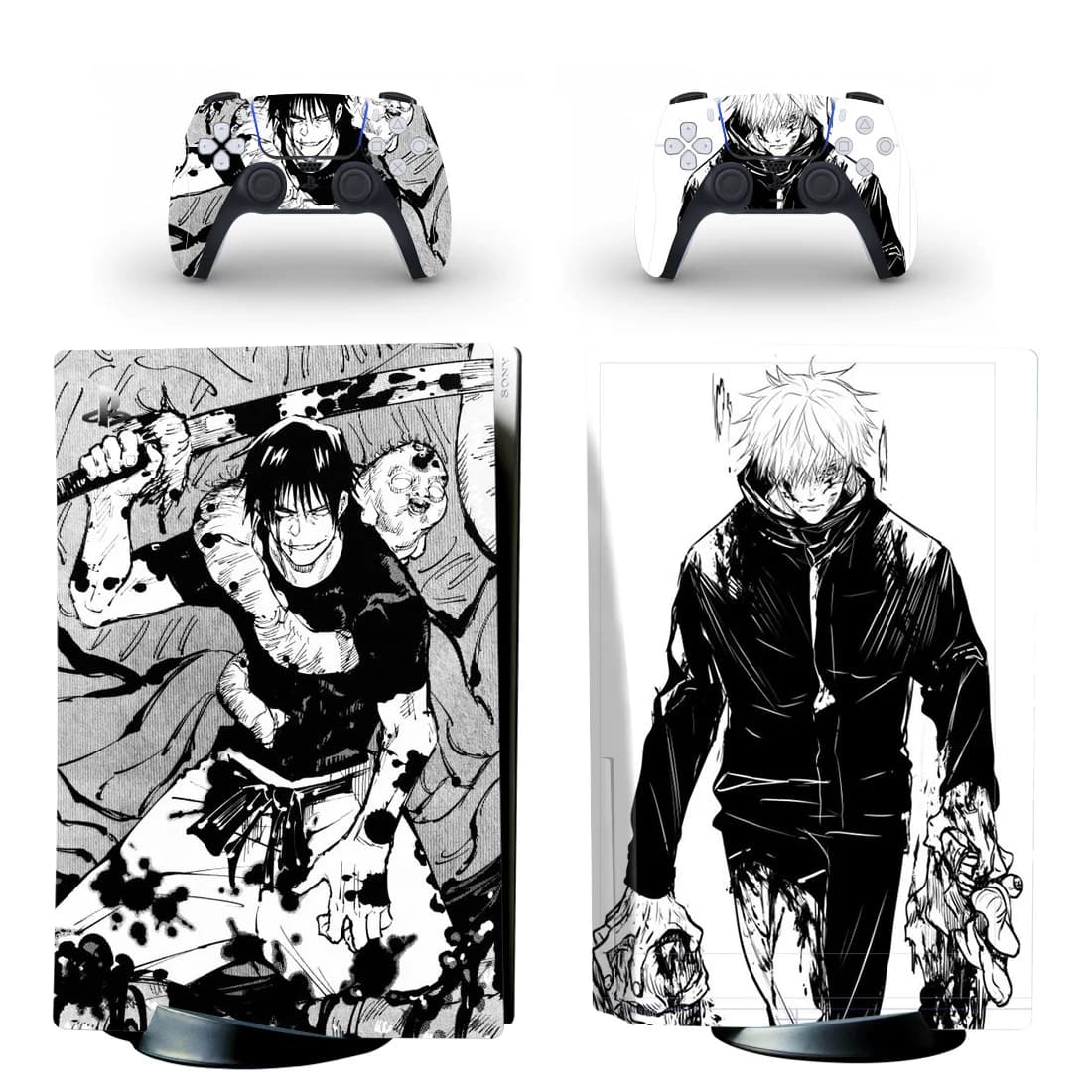Jujutsu Kaisen Gojo Satoru PS5 autocollant de peau de disque pour Console Playstation 5 et 2 contrôleurs décalcomanie peaux de disque de protection en vinyle