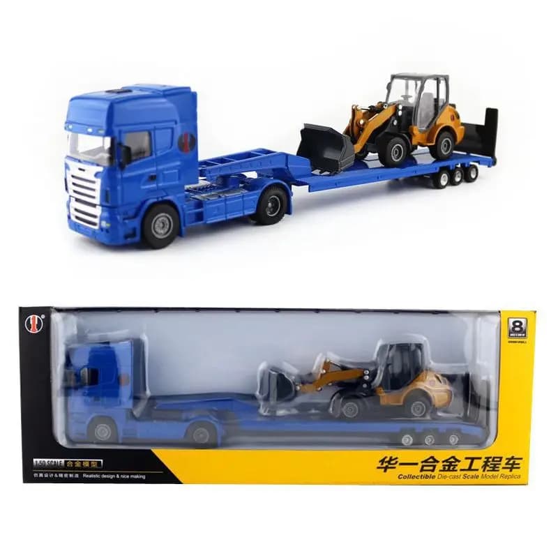 Modèle de remorque à plat, jouets sobator de transport, emballage cadeau exquis, haute qualité, 1:50