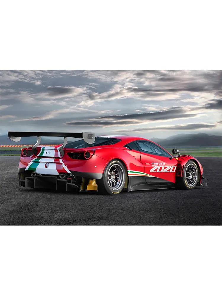 Affiche de supercar GT3 EVO Sport, impression d'image de voiture rouge, peinture sur toile moderne pour décoration de salon, sans cadre